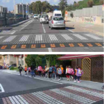 Attraversamenti Pedonali in Gomma Riciclata composti da Moduli Componibili Eco-sostenibili in Gomma Kubik e Blocchetti in Calcestruzzo