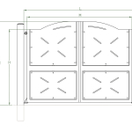 CANCELLO A DUE ANTE STANDARD ZINCATO E VERNICIATO -CON SERRATURA MANUALE- LINEA KANSAS