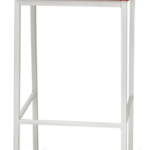 Sgabello Sonia  in Metallo con Schienale in Ferro