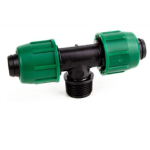 Raccordo Nylon TEE 90° con Filetto Maschio Varie Misure Confezione 5 pz PN10 Bassa Pressione