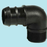 Raccordo Nylon Gomito a 90° con Filetto Maschio Varie Misure Confezione 25 pz