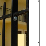 .Piantana in Ferro Piatto Zincato 50x8mm per Pannello Missouri - a Tassellare - H 110 cm