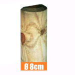 Mezzi Pali in Legno di Pino Nordico Torniti Impregnati- Trattati Classe III - Diametro: 8cm - H100cm