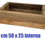 Fioriera Portavaso in Legno di Pino Impregnato - cm 60x35x19h