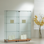 Vetrina Top Cristallo 117x40xh140 cm Cristalli Temperati Made in Italy