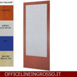 SCHIENALE(H.218) SENZA PANCA IN LAMIERA FORATA PER BLISTER dimensioni(120x3x h218) LINEA GLASS PRODUZIONE ITALIANA