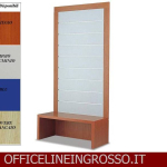 SCHIENALE (H.218) DOGATO IN CRISTALLO SATINATO  CON PANCA  dimensioni( 104X46X h218) SERIE GLASS  PRODUZIONE ITALIANA
