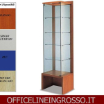 VETRINA IN CRISTALLO TEMPERATO(H.218) CON SCHENALE  TRASPARENTE dimensioni(64X46X h218)SERIE GLASS  MADE IN ITALY
