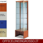 VETRINA IN CRISTALLO TEMPERATO(H.218) CON SCHENALE A SPECCHIO dimensioni(64X46X h218)SERIE GLASS  MADE IN ITALY