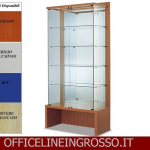 VETRINA IN CRISTALLO TEMPERATO(H.218) CON SCHENALE A SPECCHIO dimensioni(104X46X h218)SERIE GLASS  MADE IN ITALY