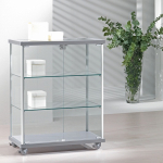 Bancone/Vetrina in  Cristallo Temperato con  Ripiani Regolabili in altezza - 73X39X h92 of 73/B  Made in Italy