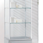 Vetrina in Cristallo Temperato con Ripiani Regolabili in Altezza  dimensioni(53X39X h183) Serie Alldes  Made in Italy