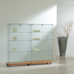 Vetrina Top Cristallo 157x40xh140 cm Cristalli Temperti Made in Italy