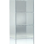 Vetrina Alta L53xP46xH180 cm Cristalli Temperati Anta Battenti