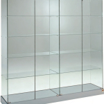 Vetrina Alta L182xP46xH180 cm Cristalli Temperati Ante Battenti Made in Italy