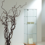 Vetrina Top Cristallo Temperato 5mm 40x40xh140 cm OF414 Made in Italy