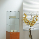 Vetrina Top Cristallo con Mobile 40x40xh130 cm OF414M Made in Italy