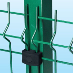 Palo Tubolare Quadro Verde 50X50 mm -  Altezza Palo 130 cm - Completo di 3 Piastrine per Fissaggio