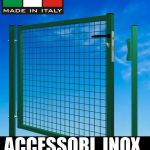 Cancello Garden - con Rete Saldata 50X50X4 mm -  Telaio 35/40 mm - Dimensione: cm100X150h - Peso 29 kg -  Colore:Verde