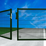 Cancello Medium Doppio - con Rete  50X200X5 mm - Telaio 35/40 mm - Dimensione: cm300X150 h - Peso 40 kg - Colore:Verde