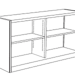 Sopralzo Metallico a Giorno per Armadio - 2 Ripiani 150x45x88h