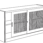 Sopralzo Metallico per Armadio con Porte a Reti - 1/2 Ripiani 180x45x88h