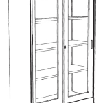 Armadio Metallico con Porte a Vetri - 4/8 Ripiani 180x60x200h