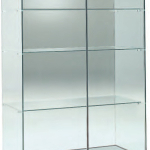 Vetrina Media L73xP46xH140 cm Cristalli Temperati Ante Battenti - Made in Italy