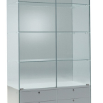 Vetrina Alta con  Luci L93xP46xH188 cm  Cristalli Temperati Ante Battenti art OF101BS