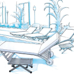 TAVOLO BASSO 300X610X270  IN ACCIAIO INOX