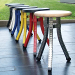 SGABELLO A TRE GAMBE ACCIAIO INOX