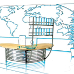 KIT LIBRERIA PER SCRIVANIA “BOOMERANG”