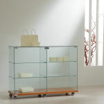 Vetrina Cristalli Temperati LL 117X40Xh90 cm  OF1290  Made in Italy