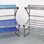 BANCARELLA FISSA IN  ACCIAIO INOX L=900 mm