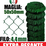 25mt-ROTOLO RETE METALLICA ZINCATA PLASTIFICATA 