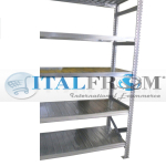 z MODULO CONTINUATIVO- scaffalatura da magazzino zincata H 250 cm , L 90 cm , PROF.60 cm , con 5 ripiani ,PORTATA OGNUNO 150 Kg