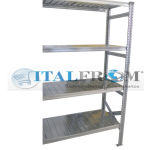 z MODULO CONTINUATIVO- scaffalatura da magazzino zincata H 200 cm , L 105 cm , PROF.60 cm , con 4 ripiani,PORTATA OGNUNO 240 Kg