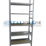 MODULO INIZIALE - scaffalatura da magazzino zincata H 350 cm , L 150 cm ,  PROF. 40 cm , con 6 ripiani , PORTATA OGNUNO 145 Kg