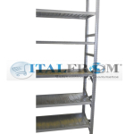 z MODULO CONTINUATIVO- scaffalatura da magazzino zincata H 350 cm , L 105 cm , PROF.60 cm , con 6 ripiani ,PORTATA OGNUNO 240 Kg