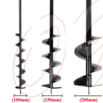 TRIVELLA A MOTORE-RICAMBIO PUNTA D. 100 mm  PER MOTOTRIVELLA J-SKY 49CC