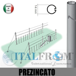 CONF. 100 PZ - TUTORI PREZINCATI PER VIGNETI IMPIANTI A SPALLIERA- DIAMETRO:14mm -SPESSORE:0,5mm- ALTEZZA:100cm
