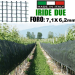Rete/Telo di Protezione Antigrandine  Iride Due - Foro:7,1X6,2mm - Misure: H 1,5 x 200 m