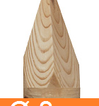 Pali in Legno di Pino Nordico con Punta Torniti Impregnati- Trattati Classe III - Diametro: 8cm - H300cm