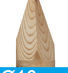 Pali in Legno di Pino Nordico con Punta Torniti Impregnati- Trattati Classe III - Diametro:10cm - H300cm