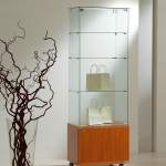 Vetrina con Mobile Cristalli Temperati 60x40xh180 cm LL OF618M Made in Italy