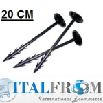CONF. 10pz - Chiodo in Plastica 20cm per Fissaggio Telo Pacciamatura a Terreno