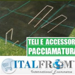 Confezione 10 Pezzi - Forcella Metallo 18cm per Fissaggio Teli Pacciamatura al Terreno