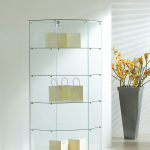 Vetrina Angolare Cristalli Temperati 68x68xh180 cm LL OF718 Made in Italy