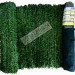 Siepe Finta Artificiale a Rotolo - Foglie di Ago Largo Sintetica - cm 300x150 H