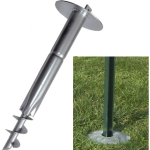 Supporto Zincato per Ancoraggio Palo a T (mm35X35) nel Terreno